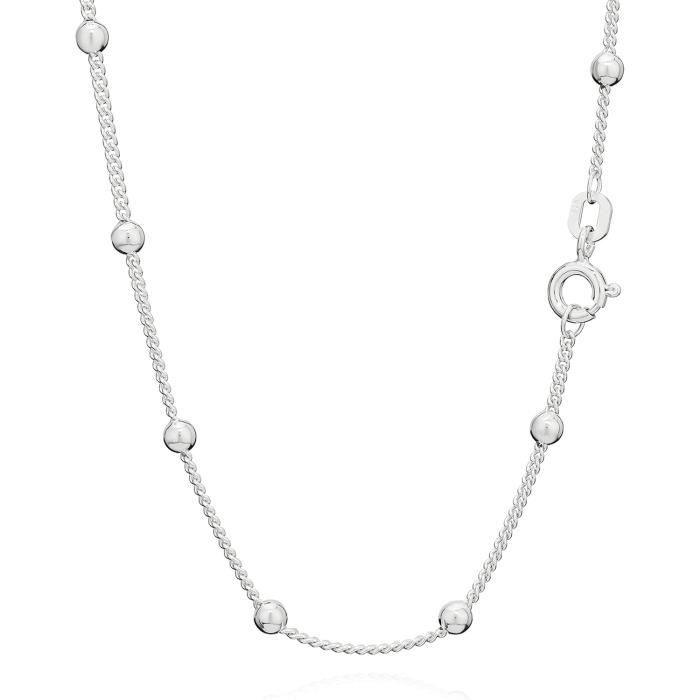 Collier Chaîne Gourmette Christofle En Argent 925 Sterling - Longueur 70 Cm, Bijou Occasion