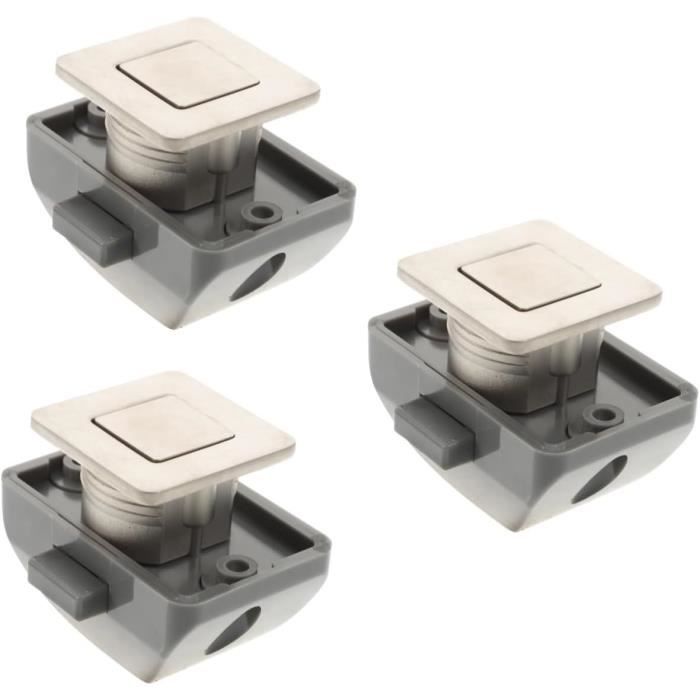 Serrure De Porte En Alliage D'aluminium Pour Camping-car Et Caravane - Pêne Dormant Intégré, Sécurité Renforcée - Lot Avec Clés Et Vis