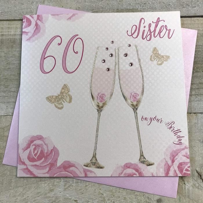 Carte D'anniversaire 60 Ans - Modèle 224 Avec Enveloppe - Joyeux Anniversaire - Neuf