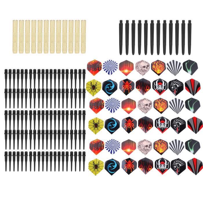 3 Tiges Et Vols De Fléchettes CUESOUL - Design Crâne Moderne - Pour Jeu De Fléchettes Précis Et Durable