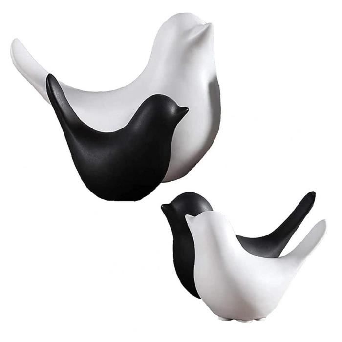 Figurines D'oiseaux Statues En Bois Peintes Sculptées à La Main Pour La Décoration Intérieure