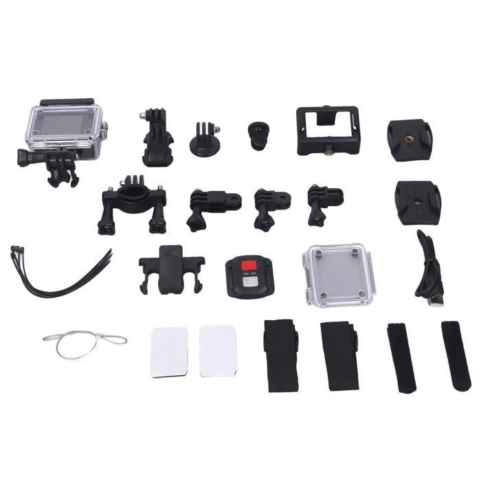 Caméra d'action avec pouce anti-tremblement 4K, Wi-Fi, poche, fil on