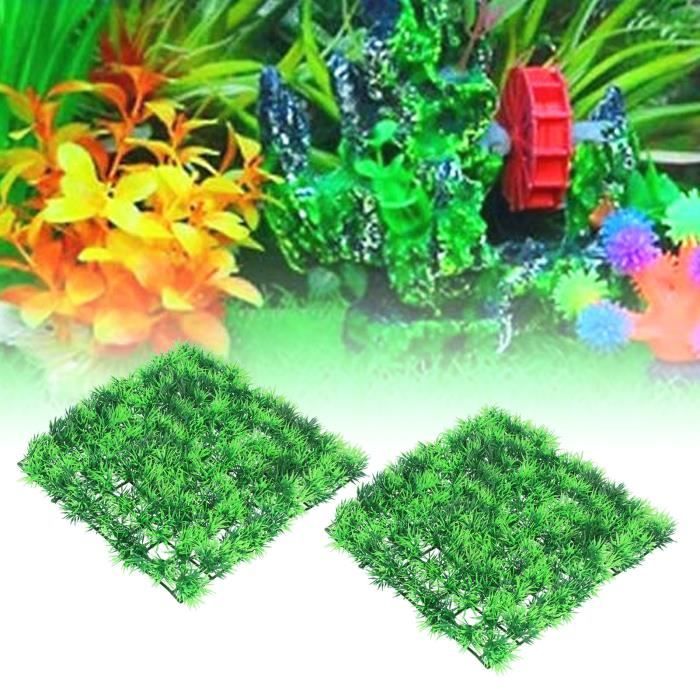 VICASKY 3 Pièces Plateforme Basking Gazon Artificiel Pour Tortues - Décoration Réaliste Aquarium Et Terrarium