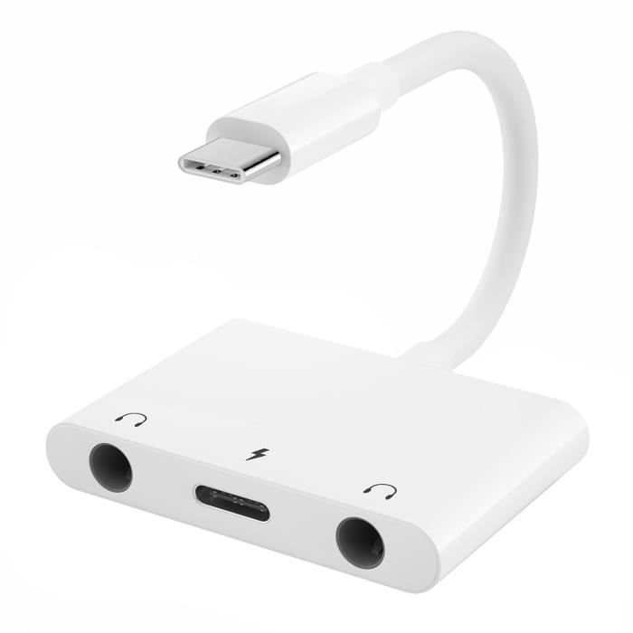 Adaptateur Audio USB-C Vers 3,5mm - Pour écouteurs - Compact Et Haute Qualité Sonore