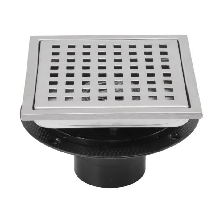 Égouttoir De Douche Linéaire Avec Passoire à Cheveux, SUS304 – Drain De Sol De Douche Rectangulaire Brossé Avec Couvercle Amovible, égouttoir De Sol Pour Tuyau De 3 Po De Diamètre (taille