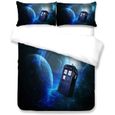 3D Doctor Who Housse de Couette Set 3 pièces Housse de Couette Parure de lit avec 2 taies d'oreiller 140x200cm[222]-1