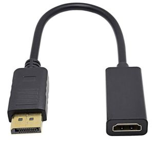 2Pcs Adaptateur DisplayPort 4K Vers HDMI Compatible Convertisseur Display Port Mâle DP Vers