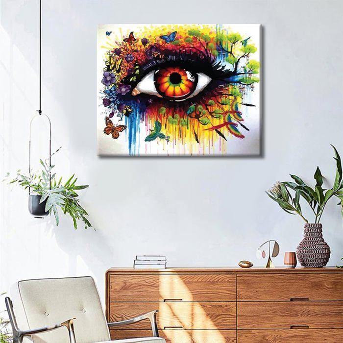Peinture Par Numéros Pour Enfants Et Adultes – Toile 50x40 Cm, Kit Sans Cadre, Loisir Créatif Déco Maison
