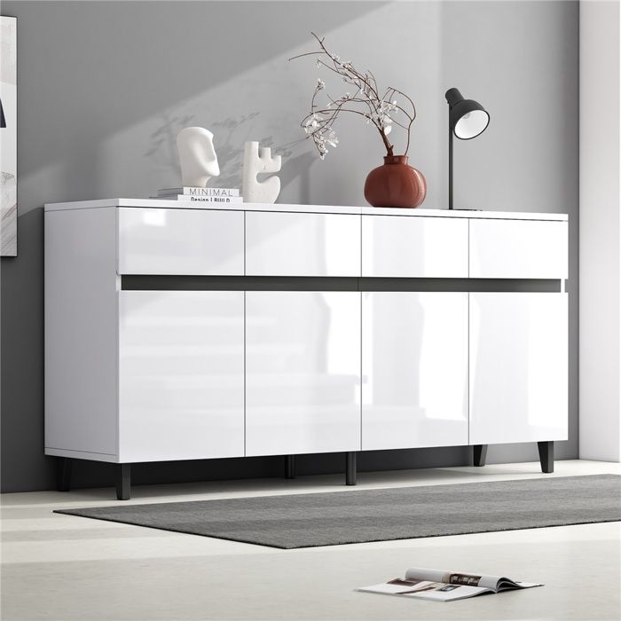 Buffet Blanc Laqu Brillant