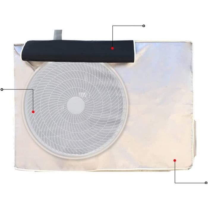 Bekasa Housse de climatiseur d'extérieur anti-poussière et imperméable pour  fenêtre - Protection pour la maison ((XL - 100 x 41 x 80 cm))