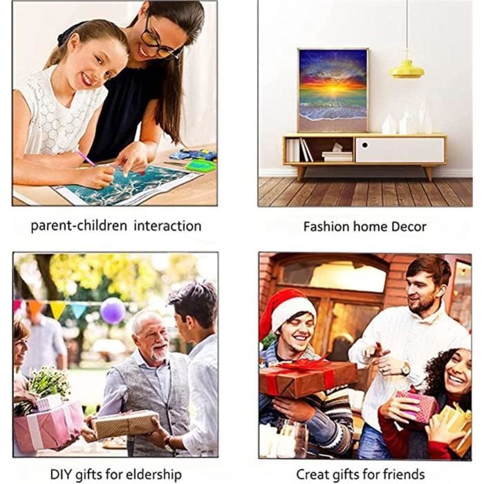 Peinture Diamant 5D Cascade Lunaire – Kit DIY 30x40 Cm – Pour Adultes Et Enfants, Déco Murale Strass - 3