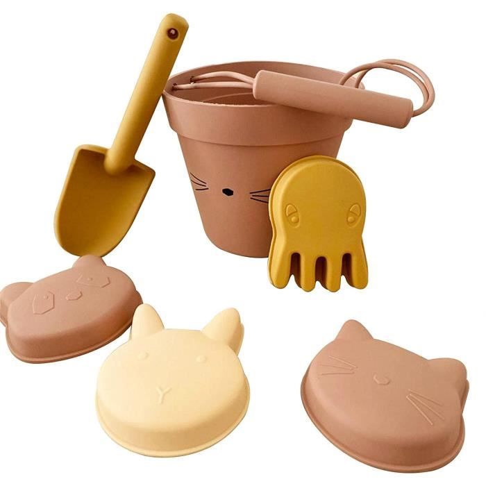 Ensemble De 6 Jouets De Sable, Jouets De Plage En Silicone Pour Bébé