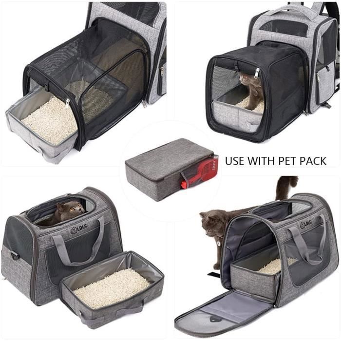 Bac à Litière De Voyage Portable Pour Voyager Facilement Avec Des Chats Et Des Chatons Avec 1 Bol Pliable Et 1 Cuill Re