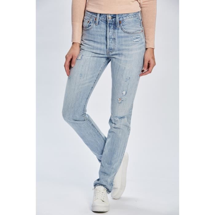 Jean levis 501 sales femme bleu clair