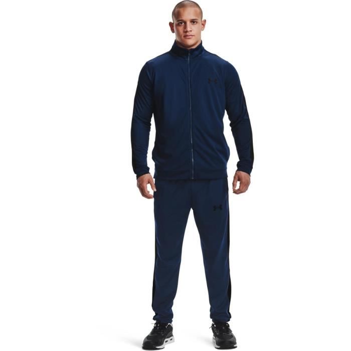 Ensemble de survetement Homme Under Armour Emea Bleu marine Noir Coupe aerodynamique Matiere ultra douce Bleu Cdiscount Pret a Porter