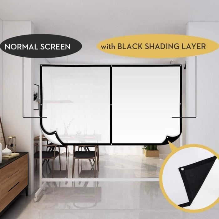 150 Pouces Écran De Projecteur En Polyester 16: 9 Écran De Projecteur