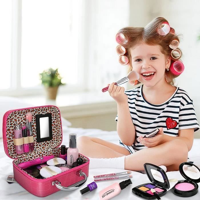 Faux Maquillage Enfant, Malette Maquillage Jouet, Cosmétiques Beauté pour  Enfants Jeux D'imitation Cadeau pour Enfant Petite Filles