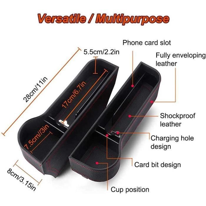 Organisateur Siège Voiture Gorgeri – Porte-Gobelet + Rangement Multifonction – Support Boissons, Téléphone, Serviettes – Installation Facile Sans Outils