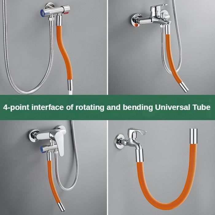 Rallonge De Robinet Pivotante YMWALK – 16,5 Cm, Argent, Compatible Cuisine