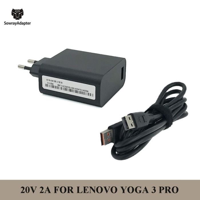 Chargeur Lenovo IdeaPad Yoga 3 Pro 40W,Chargeur ordinateur portable Lenovo  IdeaPad Yoga 3 Pro