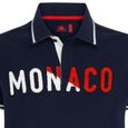 Polo Robe di Kappa x AS Monaco Bleu 2XL - Homme - 100% coton - Logo Omini ton sur ton-2