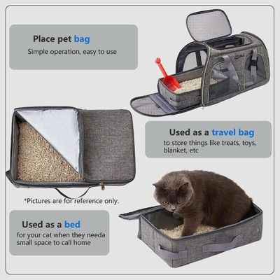 Bac à Litière Pour Chat Pliable, Litière De Voyage Portable Pour Chat, Imperméable, Facile à