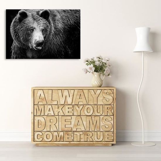 Ours grizzly mignon animal sauvage nature décoration murale poster (40,6 x  50,8 cm)