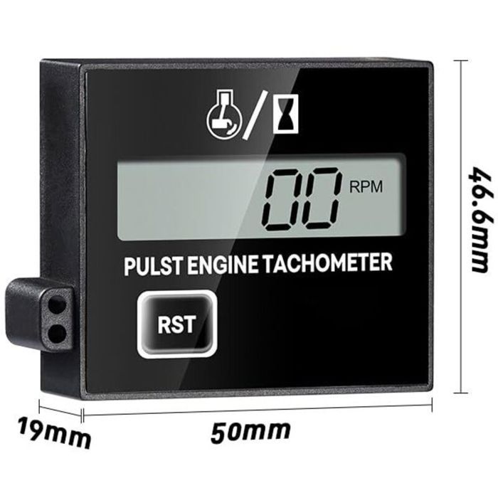 Tachymètre Numérique Inductif Pour Tronçonneuse - Compte-Tours Avec Compteur D'Heures, Pour Moteurs Essence, Tondeuses Et Motos