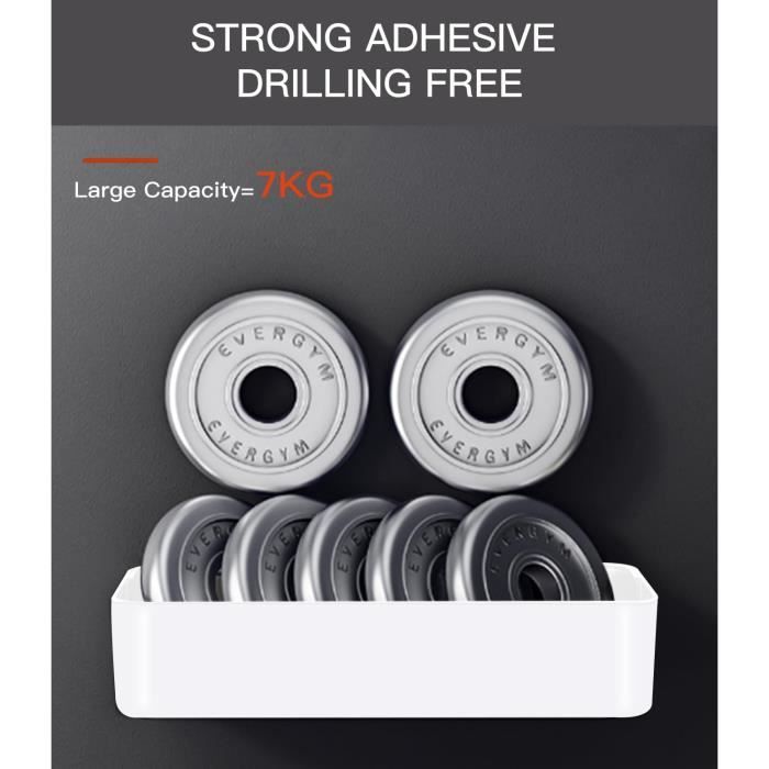 2 Paniers Douche Adhésifs Panier Mural Crochet Étagère