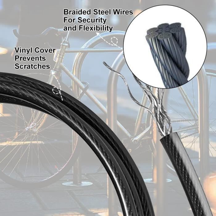 Antivol Atvc 1500 X 8 Mm - 2 Cles Noir PNA Antivol Atvc 1500 X 8 Mm - 2 Cles Noir PNA