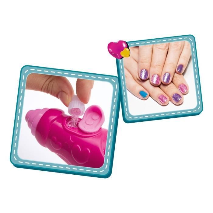 Kit Vernis à Ongles Crazy Chic Clementoni - 2 Vernis à L'Eau, Non Toxique, Amovible | Pour Filles Dès 6 Ans, Décoration Ongles - 13
