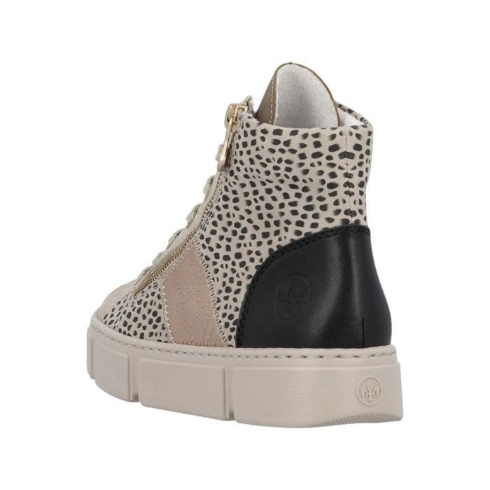 Chaussures De Ballet à Enfiler Rieker L9353-62 - Beige Avec Paillettes Dorées - Dessus Synthétique - Pour Femme - 6