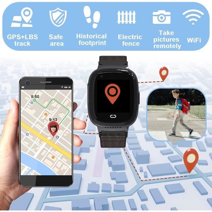 Montre Intelligente Enfant Téléphone Montre Enfant Podomètre 25 Jeux