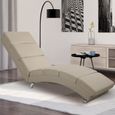 Méridienne London Chaise de relaxation Chaise longue d’intérieur design Fauteuil relax salon Couleur sable-3