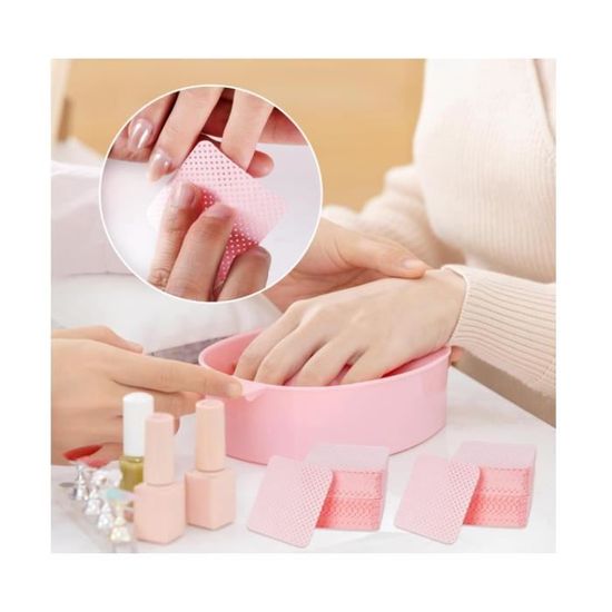 300pcs Coton Ongles Gel Non Pelucheux, Cleaner Degraissant Lingettes