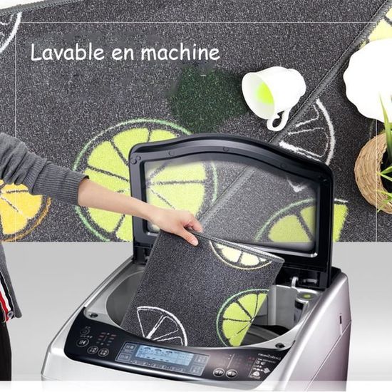 LEVOBERG Tapis De Cuisine Antidérapant Devant Évier - Lot De 2 Pièces Absorbant Et Lavable, 40x60 + 40x120 Cm, Motif Élégant #1