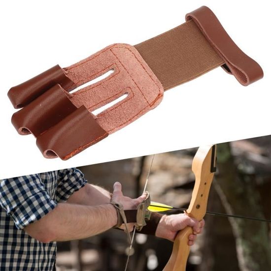 Gant De Tir à L'arc Vintage Bear Archery – Cuir – Taille L – USA – Occasion