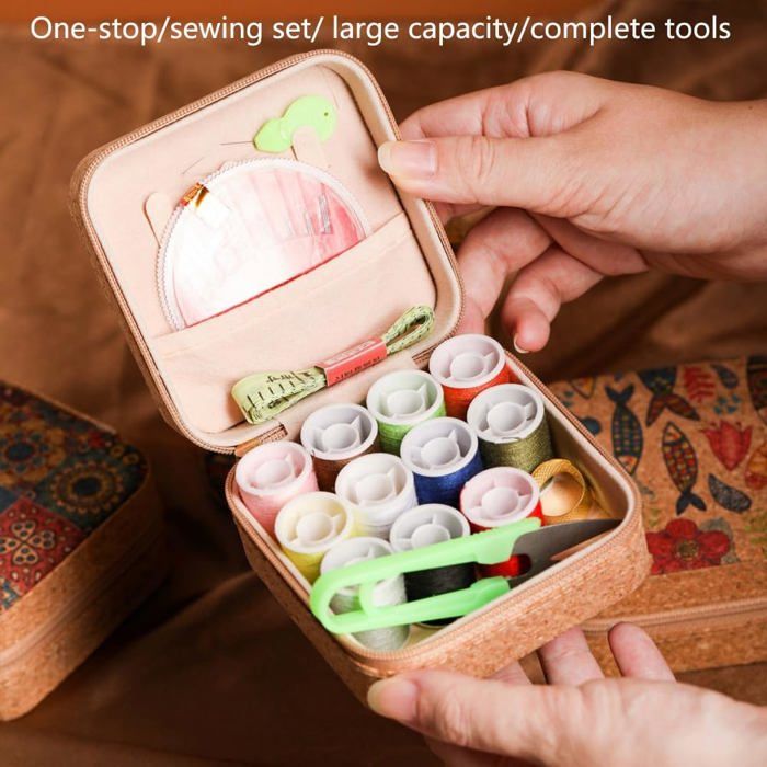 ARAMOX Ensemble De Couture Domestique Ensemble De Couture Couleur 32 Pièces Fil De Canette En