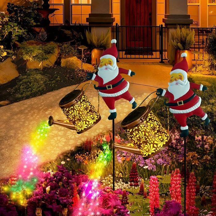 Ornement De Noël Père Noël – Métal Repoussé – Style Chromo Ancien