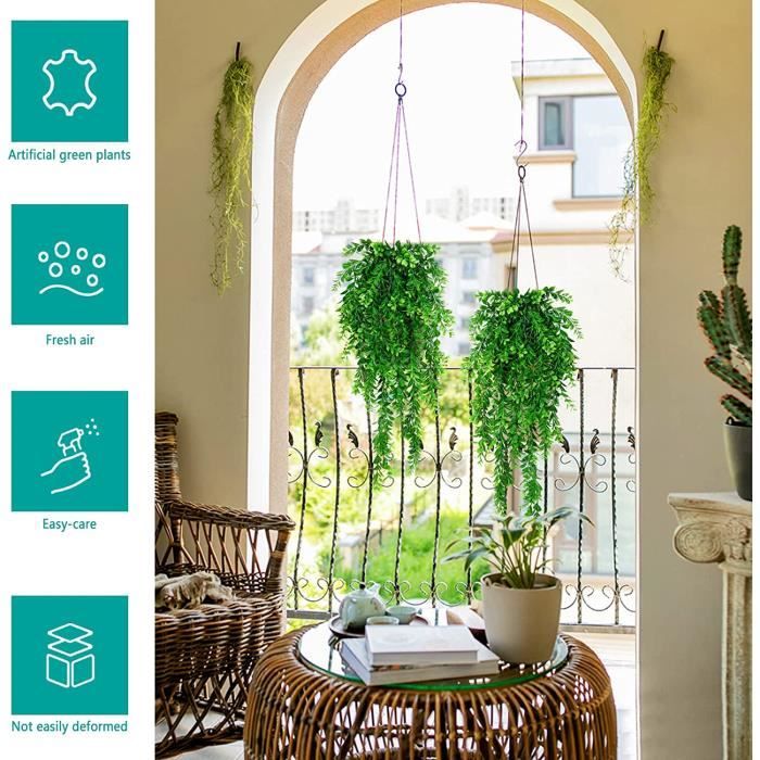 Plantes artificielles en bambou pour la décoration intérieure, fausse plante  tombante pour mur extérieur, plantes imperméables, 85cm - AliExpress
