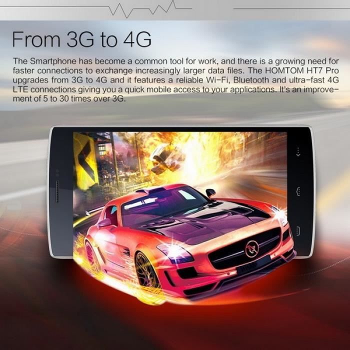 HOMTOM HT7 Pro Smartphone Téléphone Mobile EU Plug 4G Android 16Go 13Мп ...