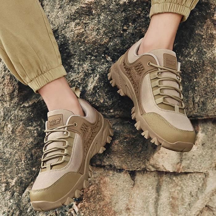 Chaussures De Randonnée Homme Basses Avec Fermeture Éclair - Antidérapantes, Absorbant Les Chocs, Idéales Trekking Et Trail