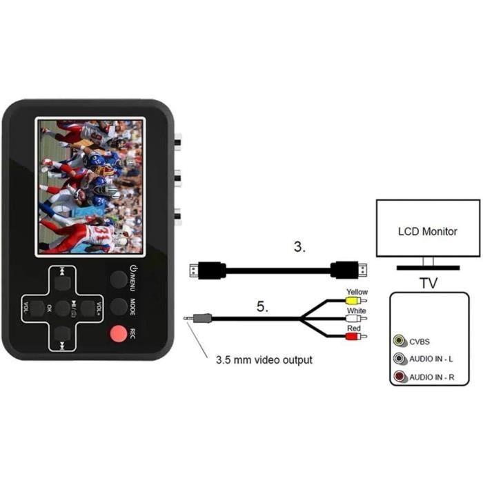 Digital Convertisseur Vhs Cassettes Vers Numérique Capturez Vidéo De