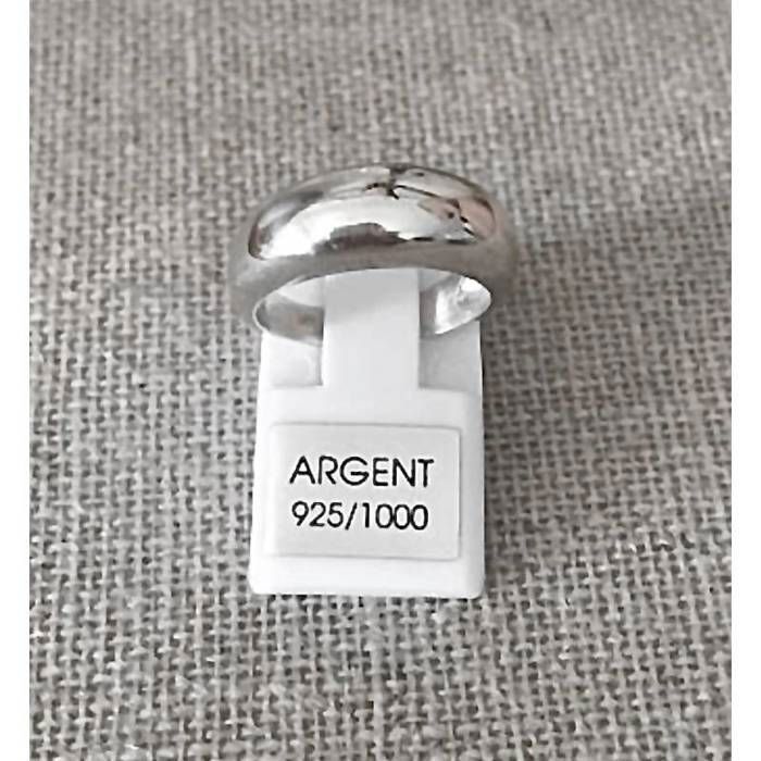 Alliance En Argent 925 Massif Avec Améthyste - Taille 58 - Poids 7.7g