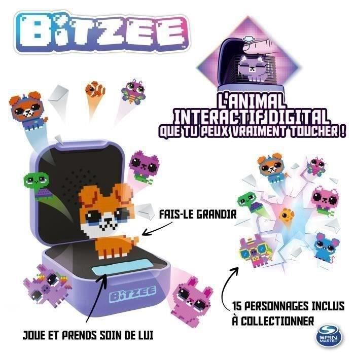 Animal de compagnie interactif 3D Bitzee - SPIN MASTER - 15 compagnons  inclus - Violet - Dès 5 ans