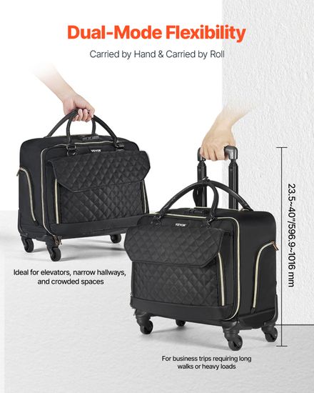 Bolso Con Ruedas Para Ordenador Portátil De 17,3 Pulgadas, Para Mujer Y Ho
