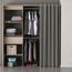 Dressing Extensible 114 168x50x187 Cm Chene Brosse Avec Rideau
