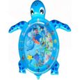 Tapis d'éveil gonflable pour bébé en forme de tortue - GOGOU - Grande taille - Bleu - PVC-0