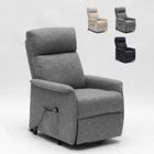 LE ROI DU RELAX Fauteuil Relax Électrique avec Système Releveur pour Personnes Agées Giorgia Fx, Couleur: Gris