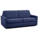 ITALIAN SPIRIT Canapé 3-4 places ECLIPSE convertible EXPRESS 160cm MATELAS 18 CM tweed bleu